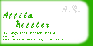 attila mettler business card